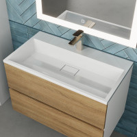 Раковина для ванной uperwood Barsa_80 см полувстраиваемая, прямоугольная 293020530