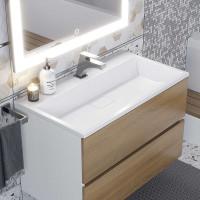 Раковина для ванной uperwood Barsa_80 см полувстраиваемая, прямоугольная 293020530