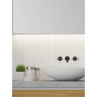 Декоративная панель пвх Центурион 955x480 (мозаика белая; 3 мм; 1 шт.)  42953