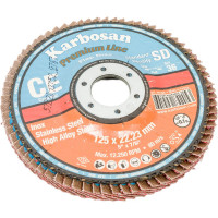 Круг лепестковый торцевой, прямой, керамика 125х22.2 мм, P-36 ABRAFORM AF-FLAP-FT-125-P36-CRM