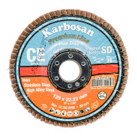 Круг лепестковый торцевой, прямой, керамика 125х22.2 мм, P-36 ABRAFORM AF-FLAP-FT-125-P36-CRM