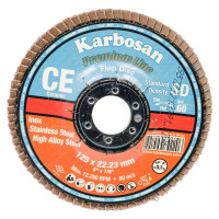 Круг лепестковый торцевой, прямой, керамика 125х22.2 мм, P-60 ABRAFORM AF-FLAP-FT-125-P60-CRM