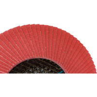 Круг лепестковый торцевой, угловой, керамика 125х22.2 мм, P-120 ABRAFORM AF-FLAP-CN-125-P120-CRM