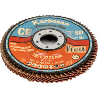 Круг лепестковый торцевой, угловой, керамика 125х22.2 мм, P-36 ABRAFORM AF-FLAP-CN-125-P36-CRM