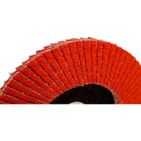 Круг лепестковый торцевой, угловой, керамика 125х22.2 мм, P-36 ABRAFORM AF-FLAP-CN-125-P36-CRM