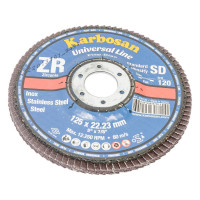 Круг лепестковый торцевой, прямой, цирконат 65% 125х22.2 мм, P-120 ABRAFORM AF-FLAP-FT-125-P120-ZR65