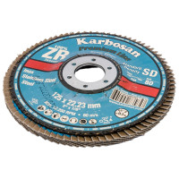 Круг лепестковый торцевой, прямой, цирконат 100% 125х22.2 мм, P-80 ABRAFORM AF-FLAP-FT-125-P80-ZR100