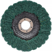 Круг зачистной абразивный (125x22.2 мм; зеленый; max об/мин 12000; мягкий) ROCKFORCE RF-FR522C(49281)