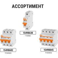 Автоматический выключатель TDM ELECTRIC ВА47-29 2Р 32А 4.5кА D SQ0206-0160