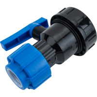 Шаровой компрессионный кран ПОЛИТЭК ВР разъемный d 25x1 ТПК-АКВА, 554222501