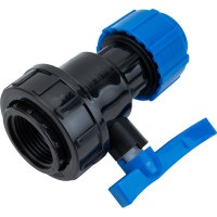 Шаровой компрессионный кран ПОЛИТЭК ВР разъемный d 25x1 ТПК-АКВА, 554222501