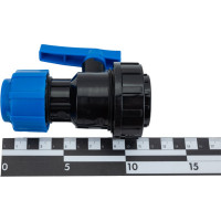 Шаровой компрессионный кран ПОЛИТЭК ВР разъемный d 25x1 ТПК-АКВА, 554222501