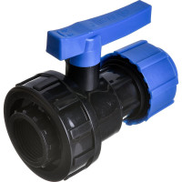 Шаровой компрессионный кран ПОЛИТЭК ВР разъемный d 25x3/4 ТПК-АКВА, 554222534