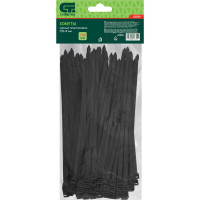 Пластиковые хомуты СИБРТЕХ, 250 х 8 мм, черные, 100 шт 45559