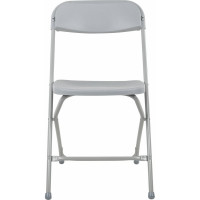 Складной стул для дома и офиса BRABIX Golf CF-002 серый каркас, пластик серый, 531564