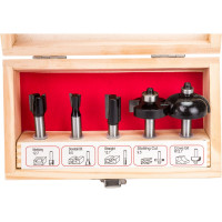 Набор фрез 0501 (5 шт; хвостовик 8 мм) по дереву Калибр 00000024852