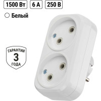 Блок на 2 гнезда TDM ELECTRIC 2П б/з плоский 6А 250B SQ1806-0025