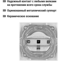 Розетка, белая 2П+З 16А 250В TDM ELECTRIC Таймыр SQ1814-0012
