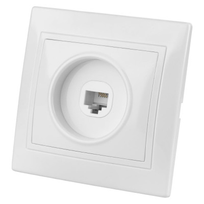 Телефонная розетка, белая RJ11 TDM ELECTRIC Таймыр SQ1814-0020