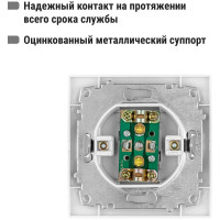 Телевизионная простая розетка, мама, белая, 0-2400 МГц TDM ELECTRIC Таймыр SQ1814-0022