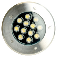 Тротуарный светильник FERON SP4114, 12LED теплый белый, 12W, 180хH90mm, вн. диаметр: 150mm, IP67 32021
