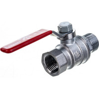 Шаровой кран GEKON с вн./нар. резьбой 1/2", ручка-рычаг GK 554L 12