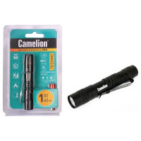 Фонарь Camelion LED51516 черный, LED XPE, 3 режима, 1XLR03 в комплекте, алюминий, блистер 12916