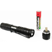Фонарь Camelion LED51516 черный, LED XPE, 3 режима, 1XLR03 в комплекте, алюминий, блистер 12916