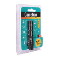 Фонарь Camelion LED51516 черный, LED XPE, 3 режима, 1XLR03 в комплекте, алюминий, блистер 12916