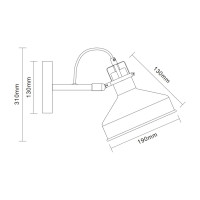 Настенный светильник Camelion WML-425 С71 белый+хром, Amsterdam, 1хE27, 40Вт, 230В, металл 13022