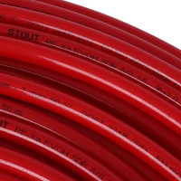 Труба из сшитого полиэтилена с кислородным слоем STOUT PEX-a 16х2,0 бухта 500 м красная SPX-0002-501620