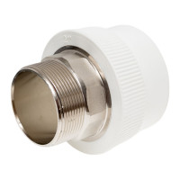 Комбинированная муфта под ключ PRO AQUA PP-R НР белая d-63 мм 2" PA23524Pb