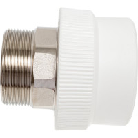 Комбинированная муфта под ключ PRO AQUA PP-R НР белая d-63 мм 2" PA23524Pb