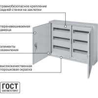 Распределительный навесной щит ЩРН-90 2-х дверный 500х680х120 TDM ELECTRIC SQ0905-0019