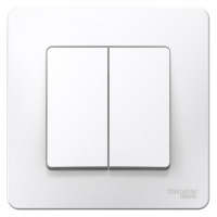 Двухклавишный переключатель Systeme Electric СП BLANCA /сх.6+6/ 10А 250В белый BLNVS106601