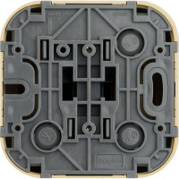 Выключатель Legrand одноклавишный Legrand Quteo IP20 10А 250В винтовые зажимы накладной монтаж дерево 782260