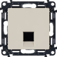 Информационная розетка Legrand Valena LIFE одиночная RJ45 Кат.5е UTP.С лицевой панелью.Слоновая кость 753540
