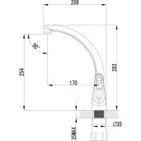 Смеситель для кухни Lemark Luna LM4155C