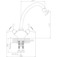 Смеситель для кухни Rossinka Q02-71