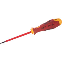 Диэлектрическая отвертка Felo Ergonic 4,0х0,8х100 плоская шлицевая 41304090