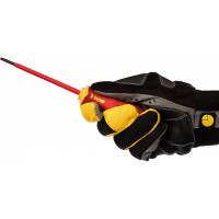 Диэлектрическая отвертка Felo Ergonic 4,0х0,8х100 плоская шлицевая 41304090