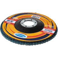 Круг лепестковый циркониевый по металлу и нержавеющей стали (125х22 мм, ZK100, 38А) Tsunami КЛТ1 D9610000ZK12581