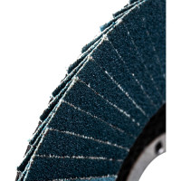 Круг лепестковый циркониевый по металлу и нержавеющей стали (125х22 мм, ZK100, 38А) Tsunami КЛТ1 D9610000ZK12581