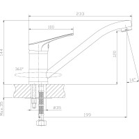 Смеситель Rossinka для кухни B35-21