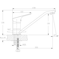Смеситель Rossinka для кухни RS29-21