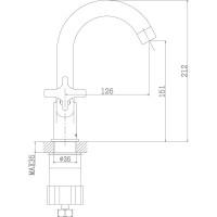 Смеситель для раковины Rossinka RS39-62U