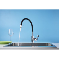 Смеситель Rossinka для кухни с гибким цветным изливом Z35-35U-Black