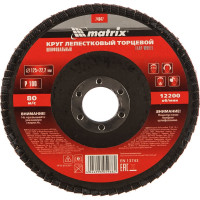 Круг лепестковый торцевой (125х22.2 мм; P100) MATRIX 74047