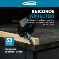 Прямые длинногубцы 170 мм, трехкомпонентные рукоятки GROSS 17170