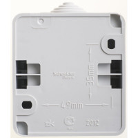 Переключатель 1-клавишный Systeme Electric (Schneider Electric) Этюд, 10 А, IP44, серый, арт. BA10-046C